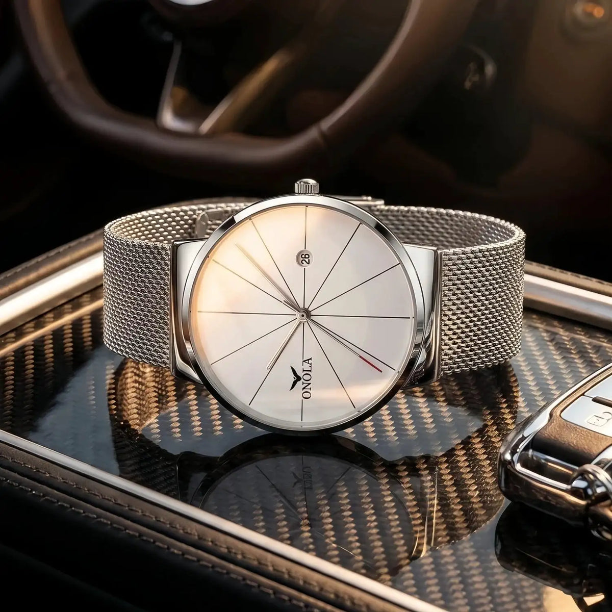 Onola Mens Gold Waterproof Quartz Watch — product image 4