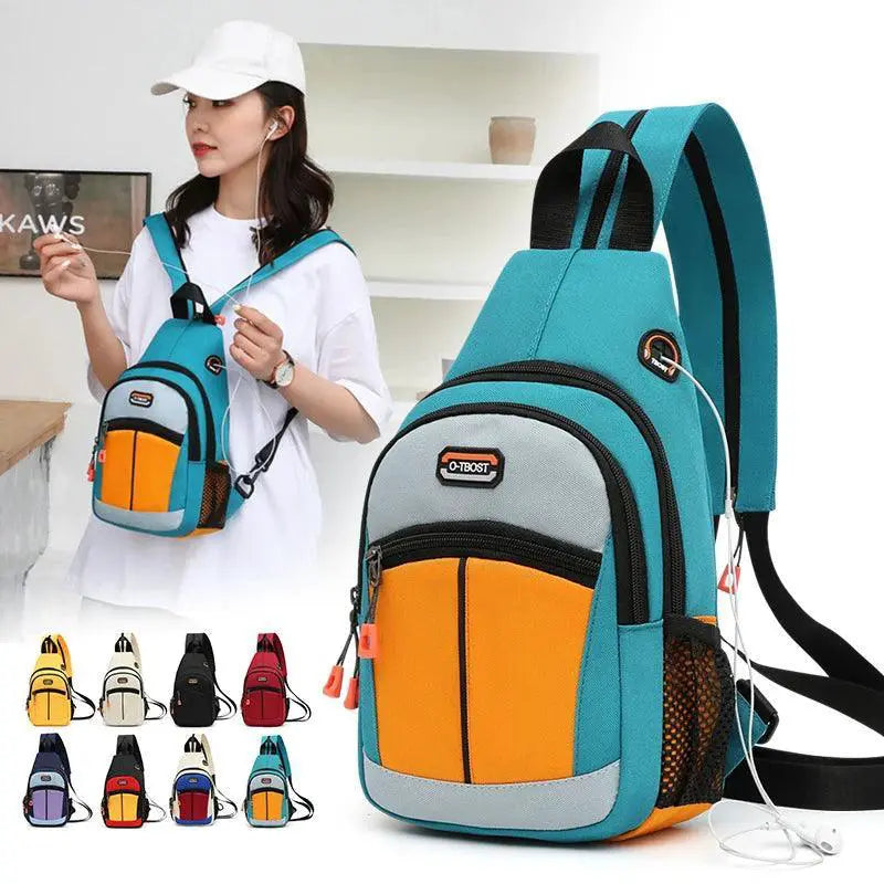 Multifunctional Shoulder Bag Chest Bag Rucksack Men Women