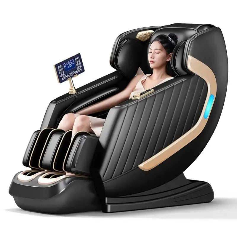 Intelligent Massage Chair Upgraded Electric Extended SL Rail Foot Calf Roller Full Body Airbag Wrapped Zero Gravity Thai Stretch