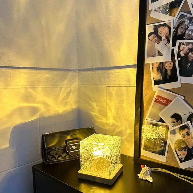 Dynamic Rotating Water Ripple Projector Night Light Lamp