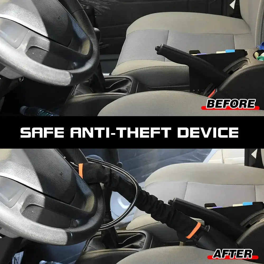 Car Steering Wheel Lock Anti Theft Steel Device Easy Install - OurLum.com