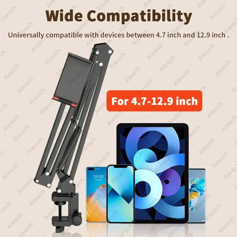 Tablet And Phone Holder Adjustable For Bed With 360 Rotation