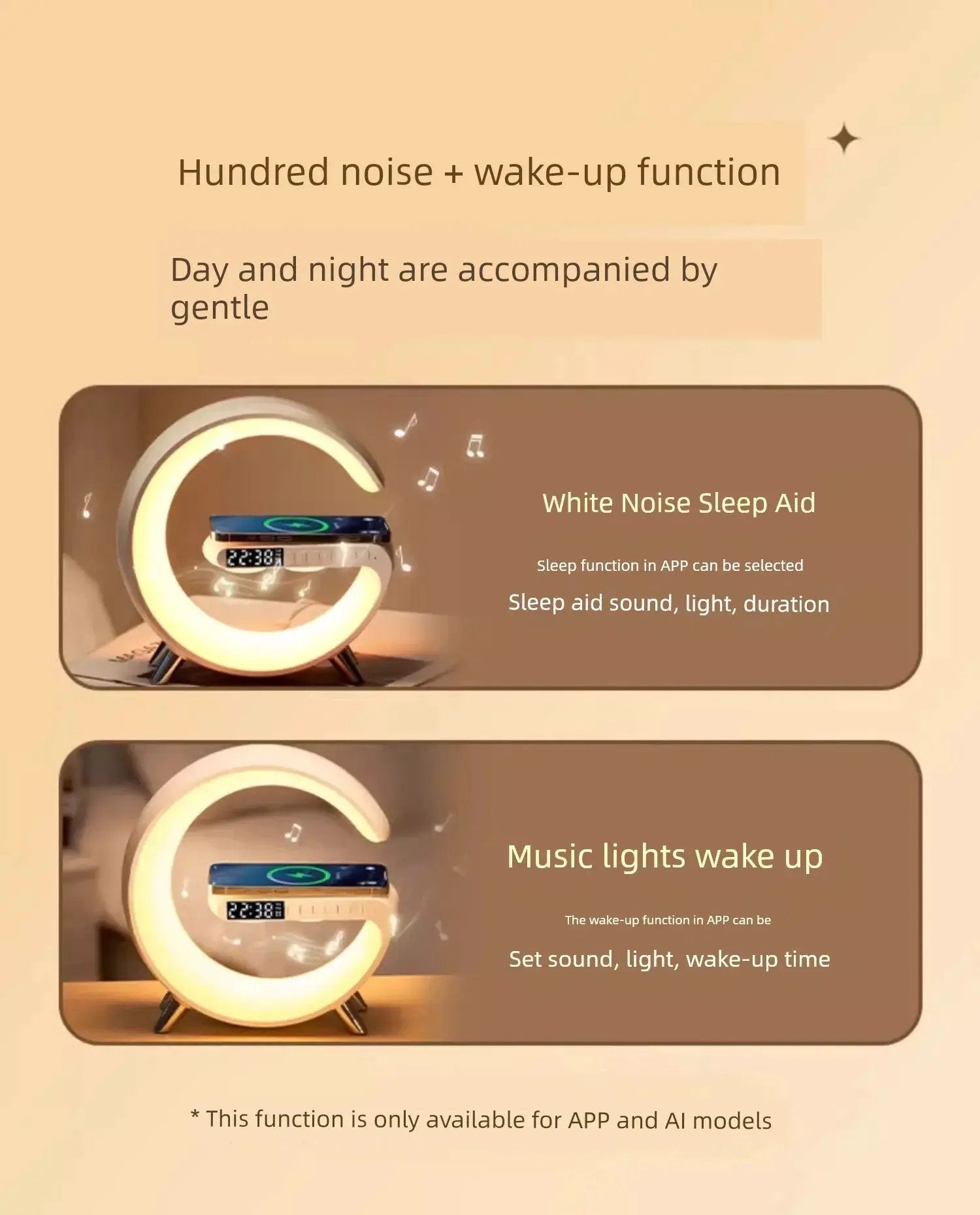 Bluetooth Audio Night Lamp With Wireless Charger For Bedroom - OurLum.com