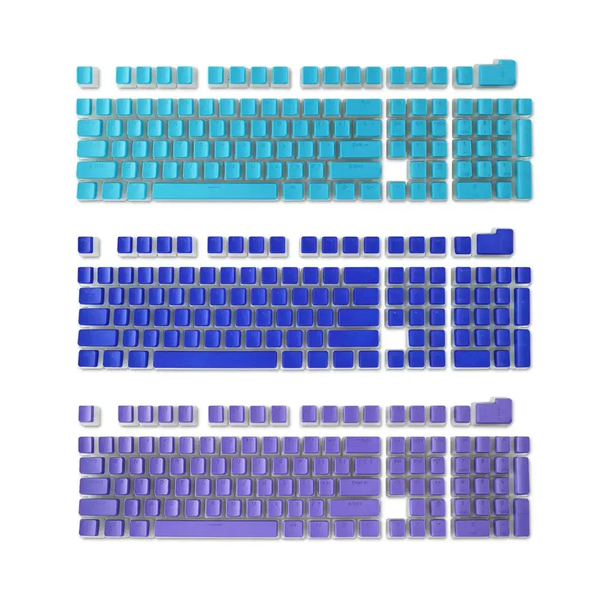 Enhanced Gaming Pudding Keycaps Dual Color RGB Backlit Set