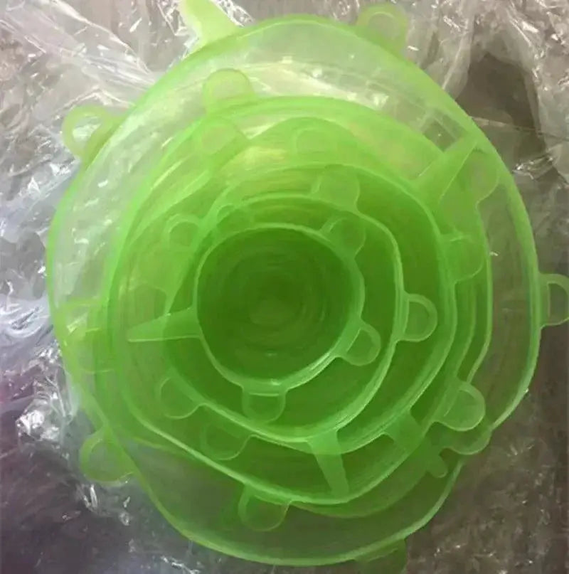 Six Pack Universal Silicone Food Lids Stretchable Covers