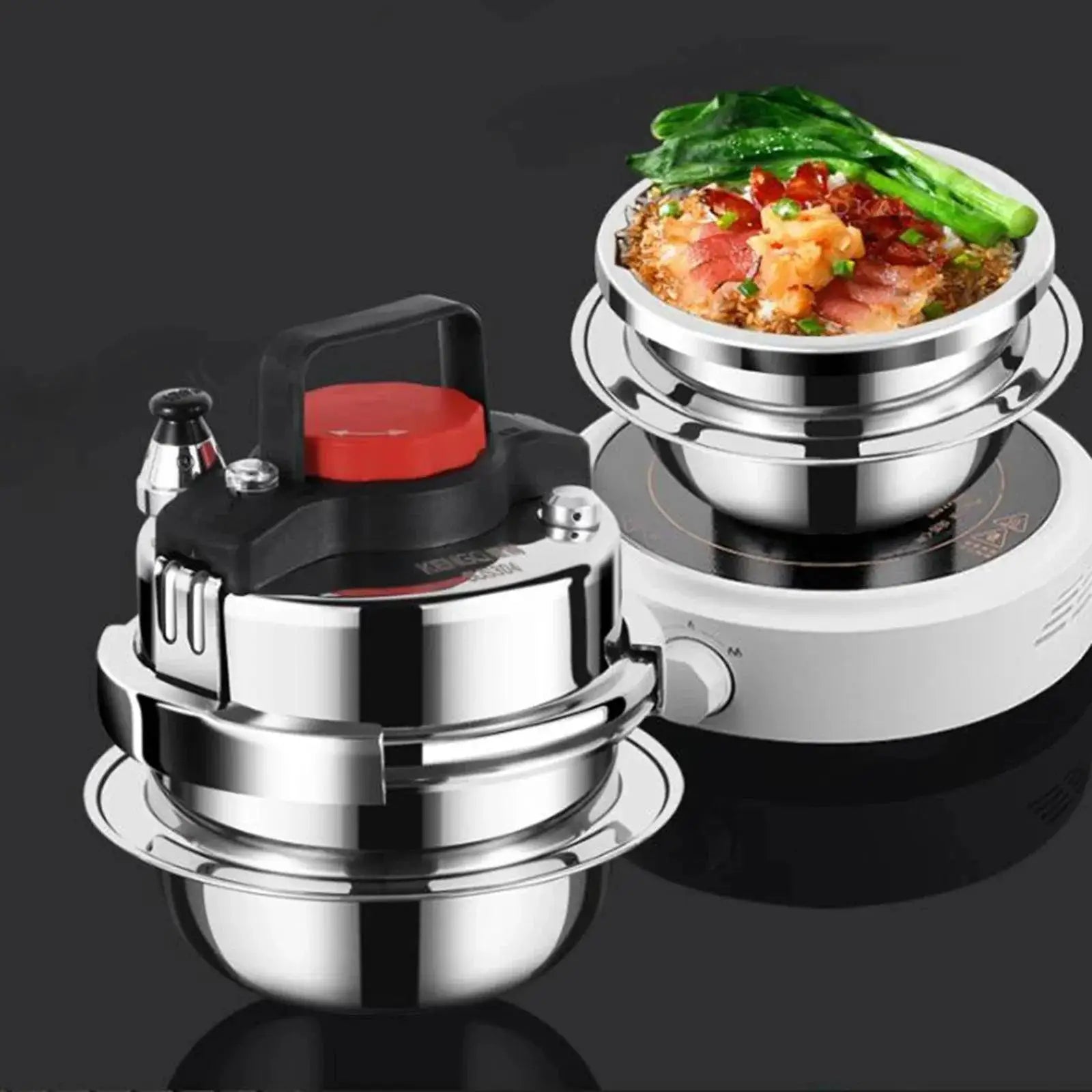 Portable Mini Pressure Cooker 304 Stainless Steel Pot