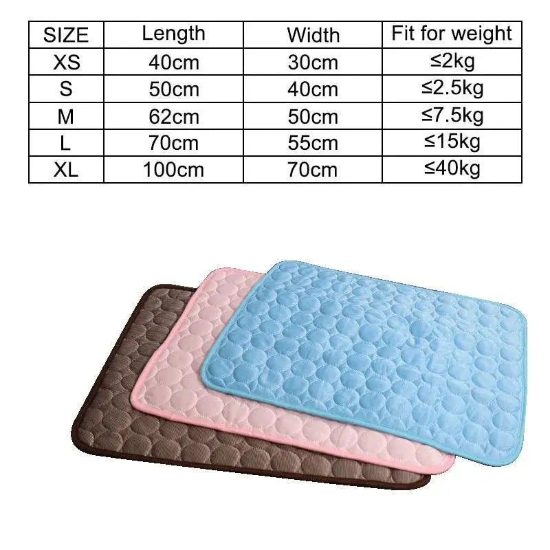 Dog Cooling Mat Breathable Washable Summer Pet Blanket