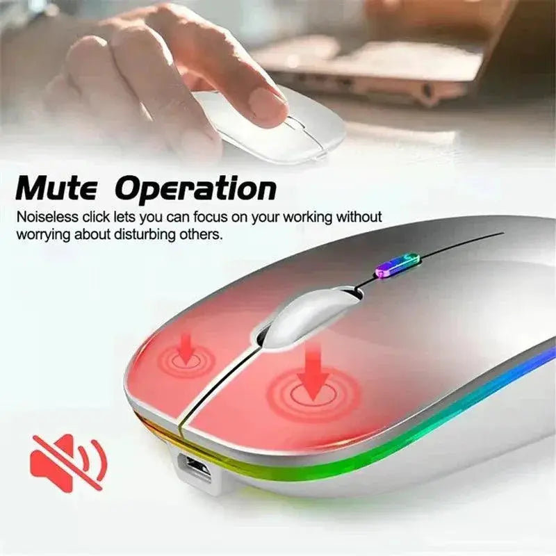 RGB Wireless Mouse Silent Stylish Design For PC Laptop