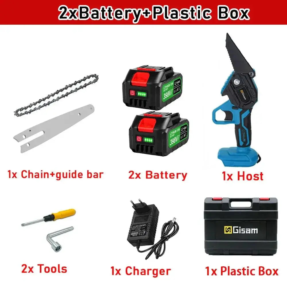 Gisam Electric Chainsaw Fast Cutting Woodworking Gardening