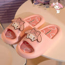 Hello Kitty Fuzzy Plush Slippers Cozy Winter Slip-On Shoes
