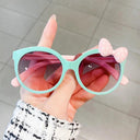 Trendy Color Block Bow Sunglasses for Kids UV Protection