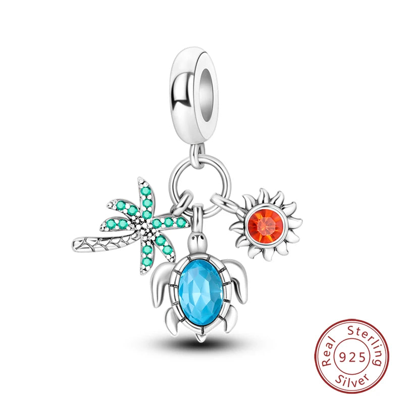 Sterling Silver Blue Ocean Ship