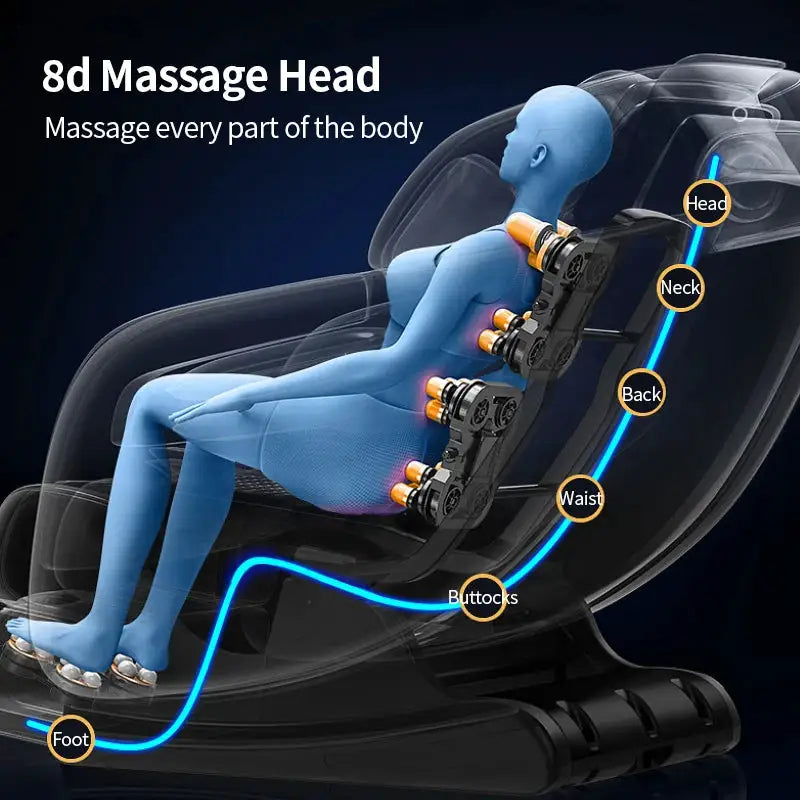 Luxury Shiatsu Massage Chair Foot Spa Sl Track Full Body Massage Seat Zero Gravity Massage Chair