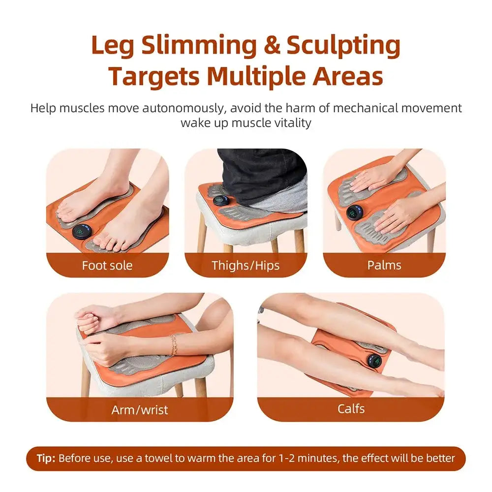 Smart 3D Foot Massage Pad 15 Levels Intensity Feet Massager Acupoint Foot Massager Relax Feet Muscles Slim Legs Foot Pad