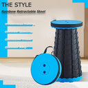 Folding Stool Outdoor Portable Chair Retractable Adjustable Bench