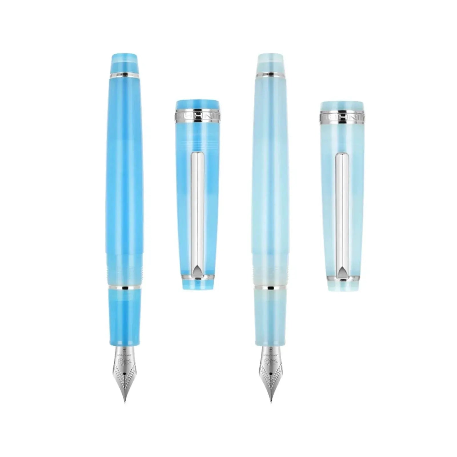 Sky Blue Jinhao 82 Fountain Pen Acrylic Barrel Fine Nib