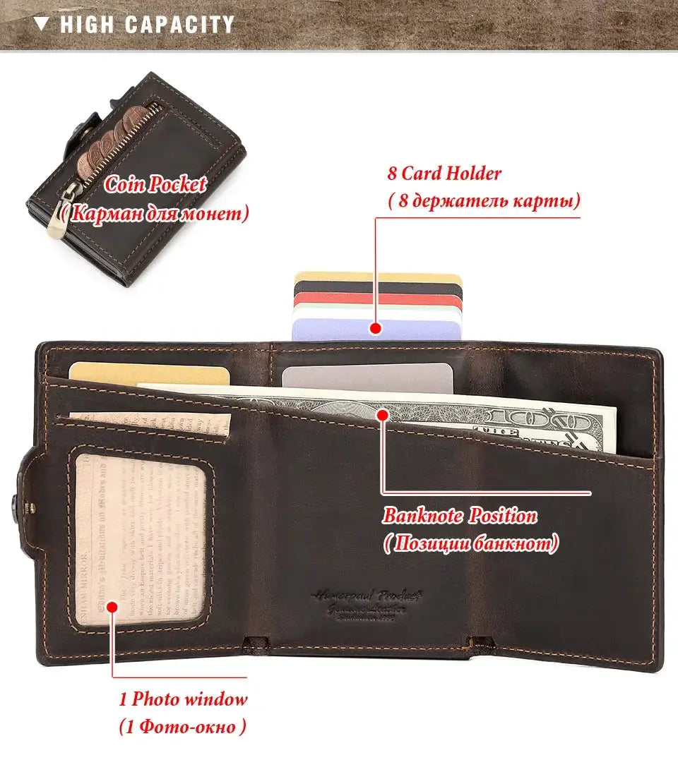 Leather Card Wallet with RFID Blocking — product view 20