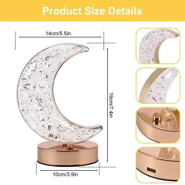 Rechargeable Dimming LED 3D Moon Lamp With Touch Night Light
