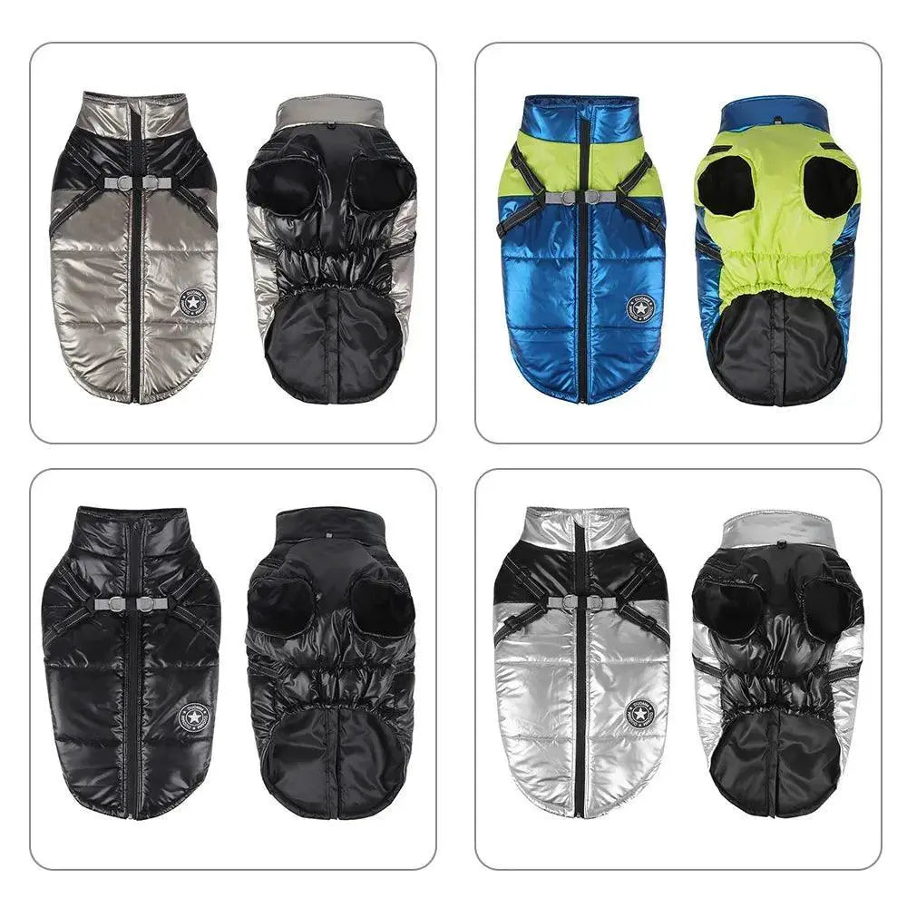 Winter Dog Jacket With Harness Stylish Warm Coat For Dogs