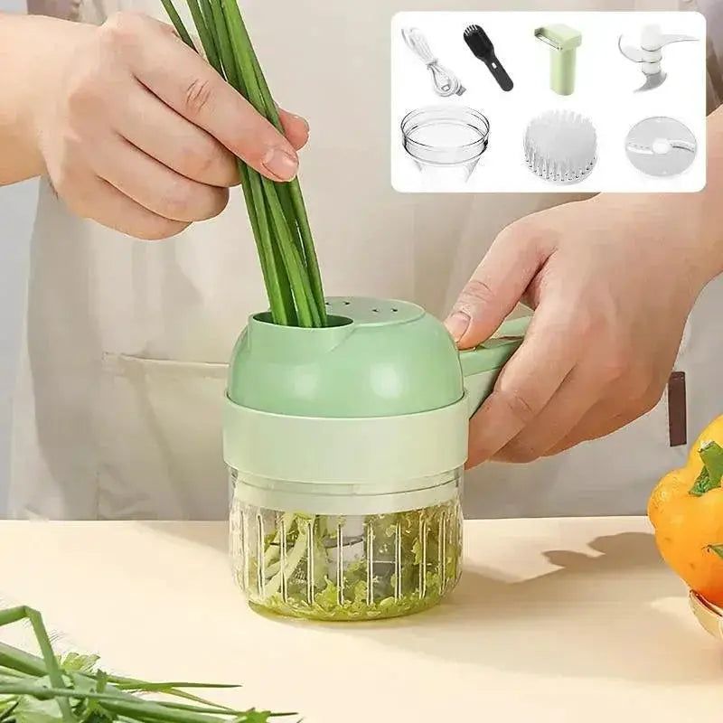 Portable 4 In 1 Handheld Electric Vegetable Slicer