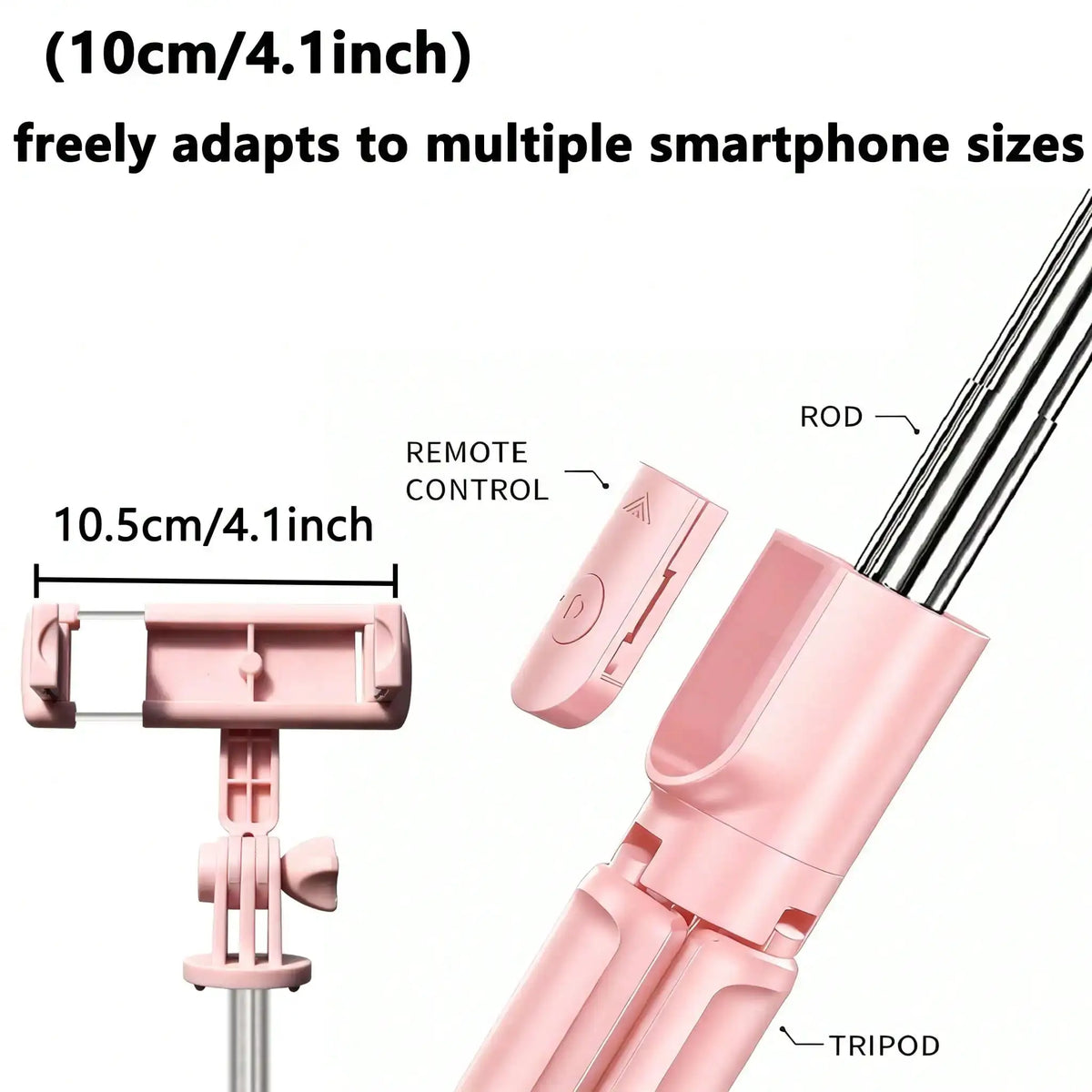 1PC Selfie Stick Wireless Selfie Stick With Tripod Stand Selfie Stick , Remote Control, Phone Holder And Built-In Tripod