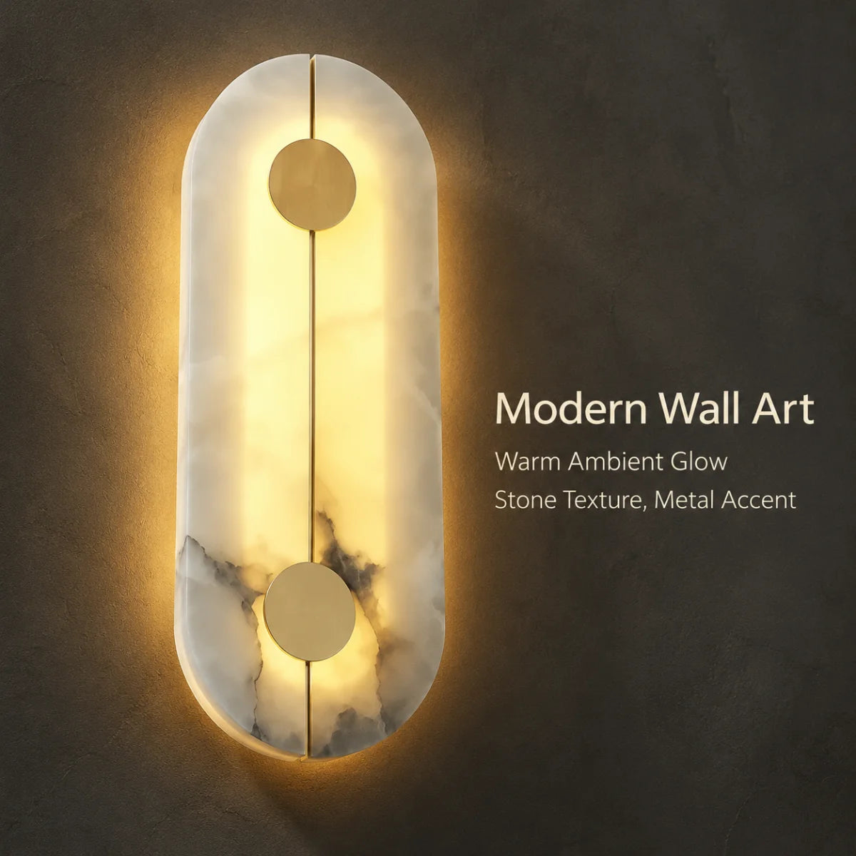 Luxe Alabaster Marble Wall Sconce — product view 2