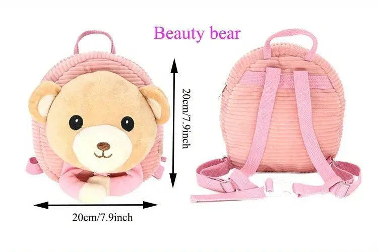 Cartoon Toddler Mini Backpack With Anti Lost Harness Bag