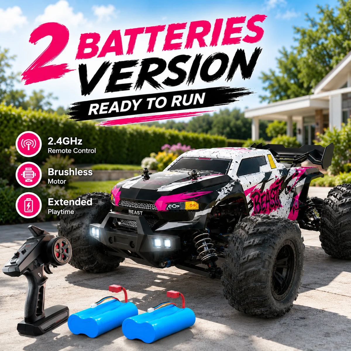 ZNLYRION Brushless RC Off-Road Monster Truck Adjustable Remote — product view 9