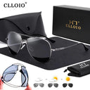 Stylish Photochromic Titanium Polarized Sunglasses for Men