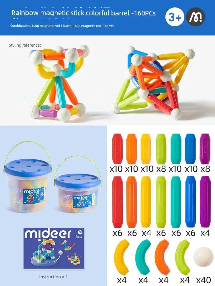 Mideer Educational Magnetic Rods Building Blocks For Kids