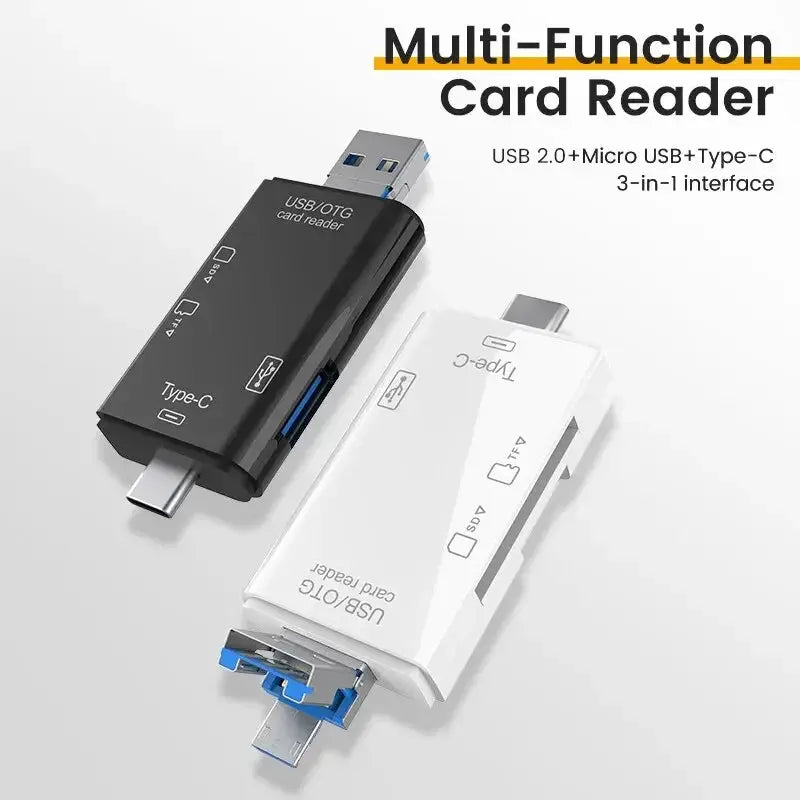 Otg Type C Card Reader USB 2.0 TF Micro SD Adapter 6in1