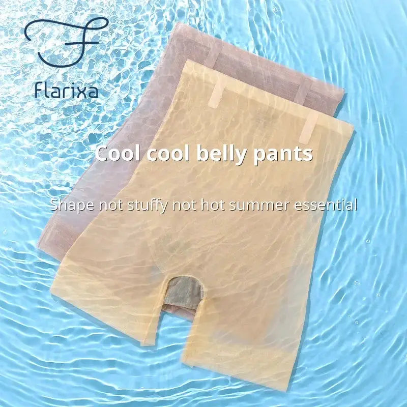 Flarixa Ultra Thin Ice Silk Safety Shorts High Waist Women