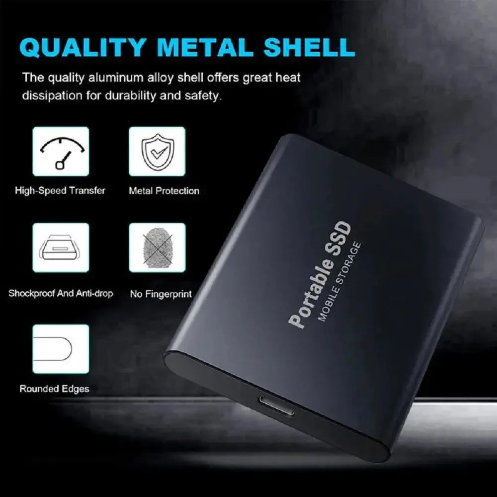 1TB Portable SSD External Drive for High Speed Storage