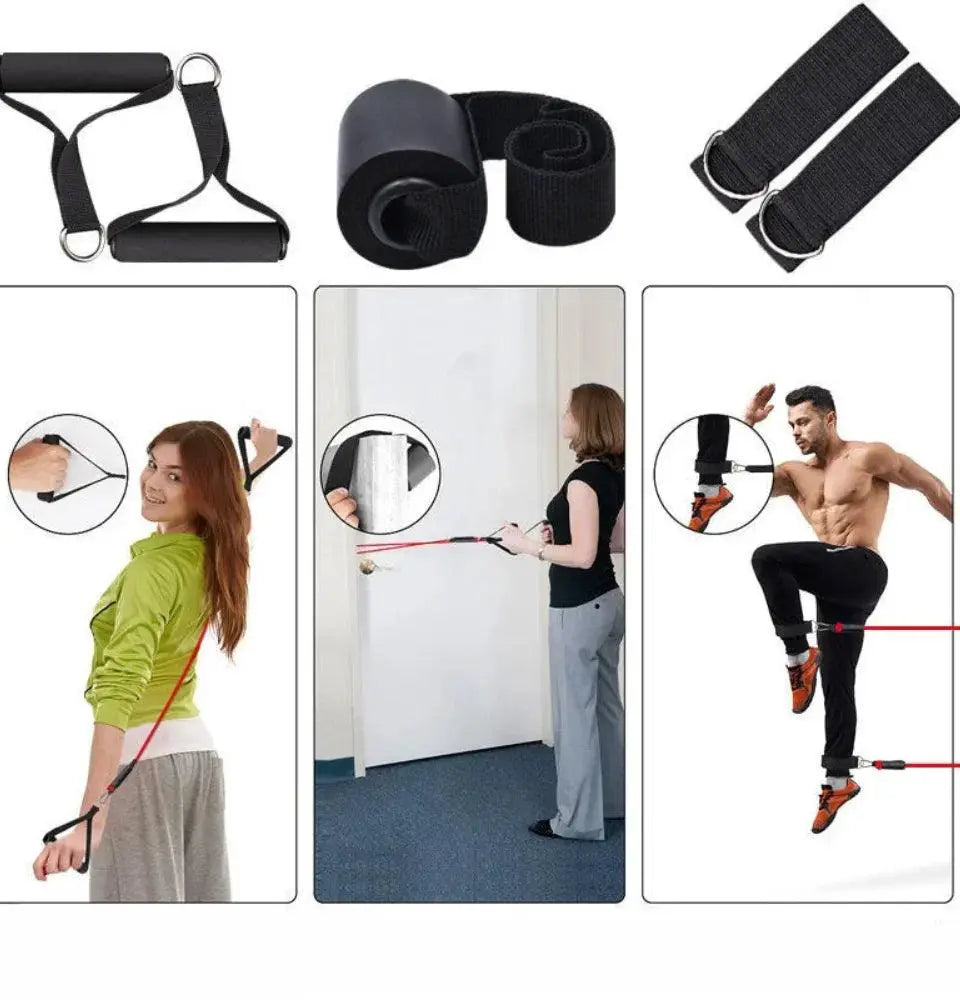 11-Piece TPE Resistance Band Set for Fitness Training Tools - OurLum.com