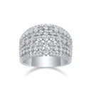 Elegant Sterling Silver Silver Moissanite Ring Style AOEFK