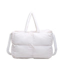 Puffer Tote Bag for Women Lightweight Down Cotton Handbag