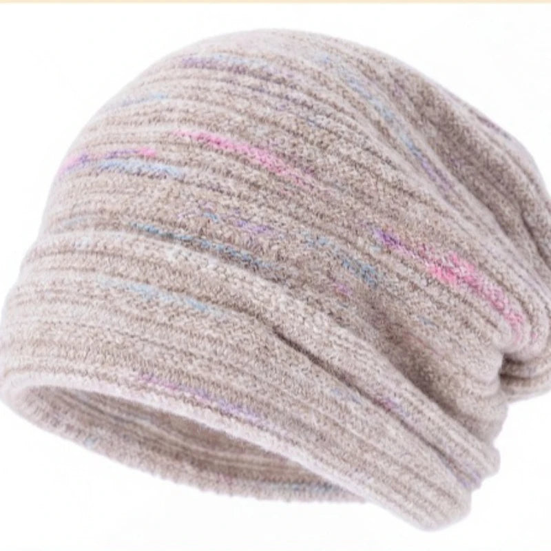 Striped Loose Knit Winter Hat