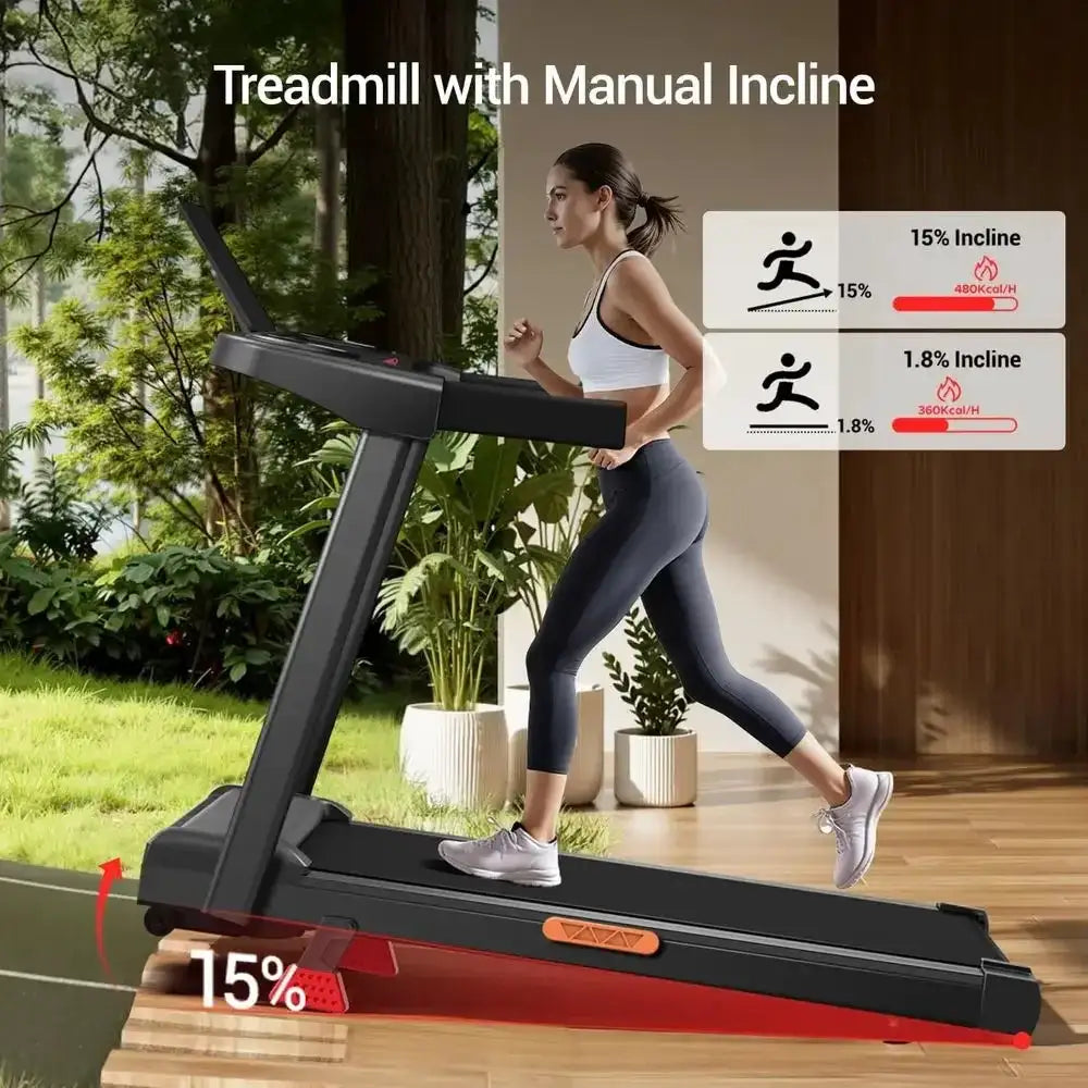 15% Incline 3-in-1 Portable Treadmill for Home and Office, 300 lbs Capacity, 3.0HP Quiet Walking Pad