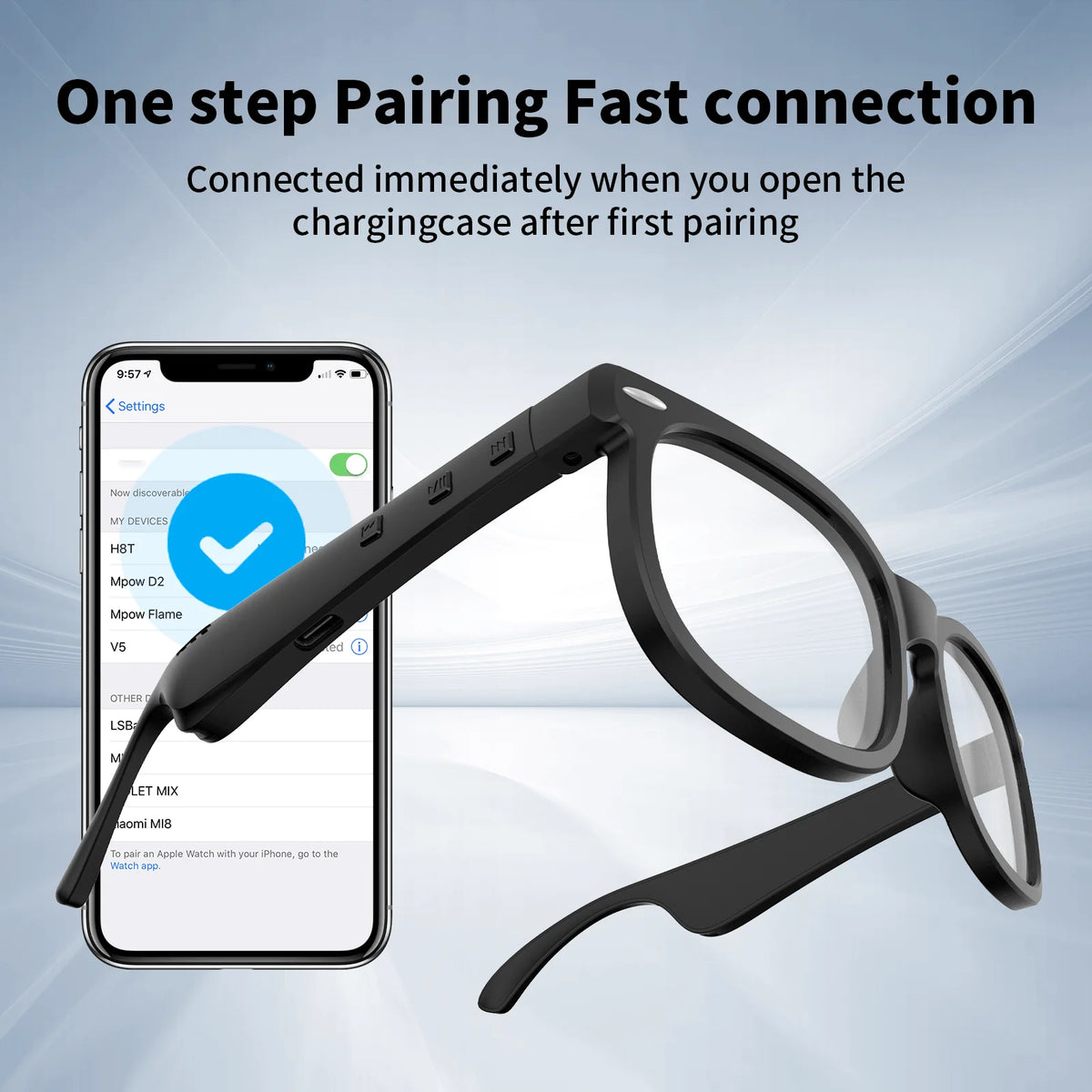 Smart Glasses Audio Wireless Headphones