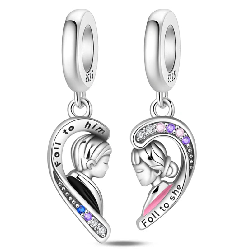 Sterling Silver Charm Beads Glowing