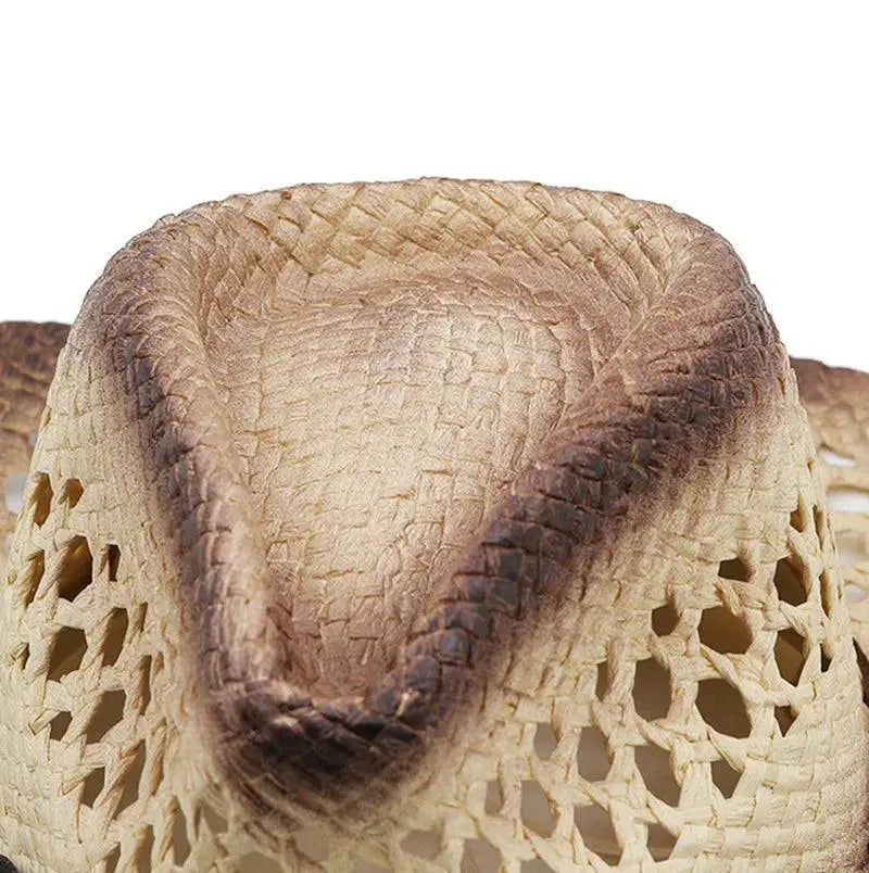 New Retro Raffia Straw Cowboy Hat For Women And Men Summer