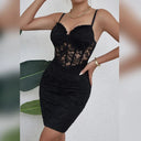 Bold Lace Mesh Dress for Night Out Glam