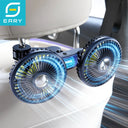 Eary Car Backseat Fan Dual Headrest 3 Speed Cooling 2000mAh Keeps Kids Cool