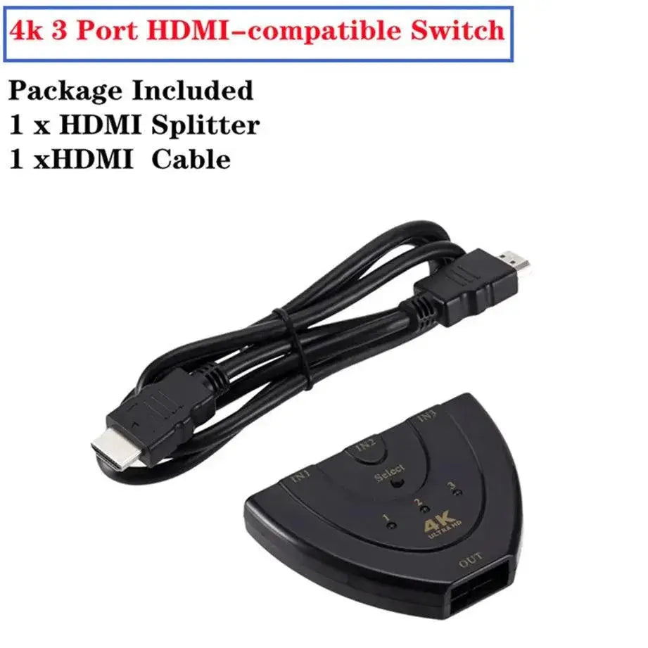 4K HDMI Switcher Hub For Ultra HD Gaming And Movies
