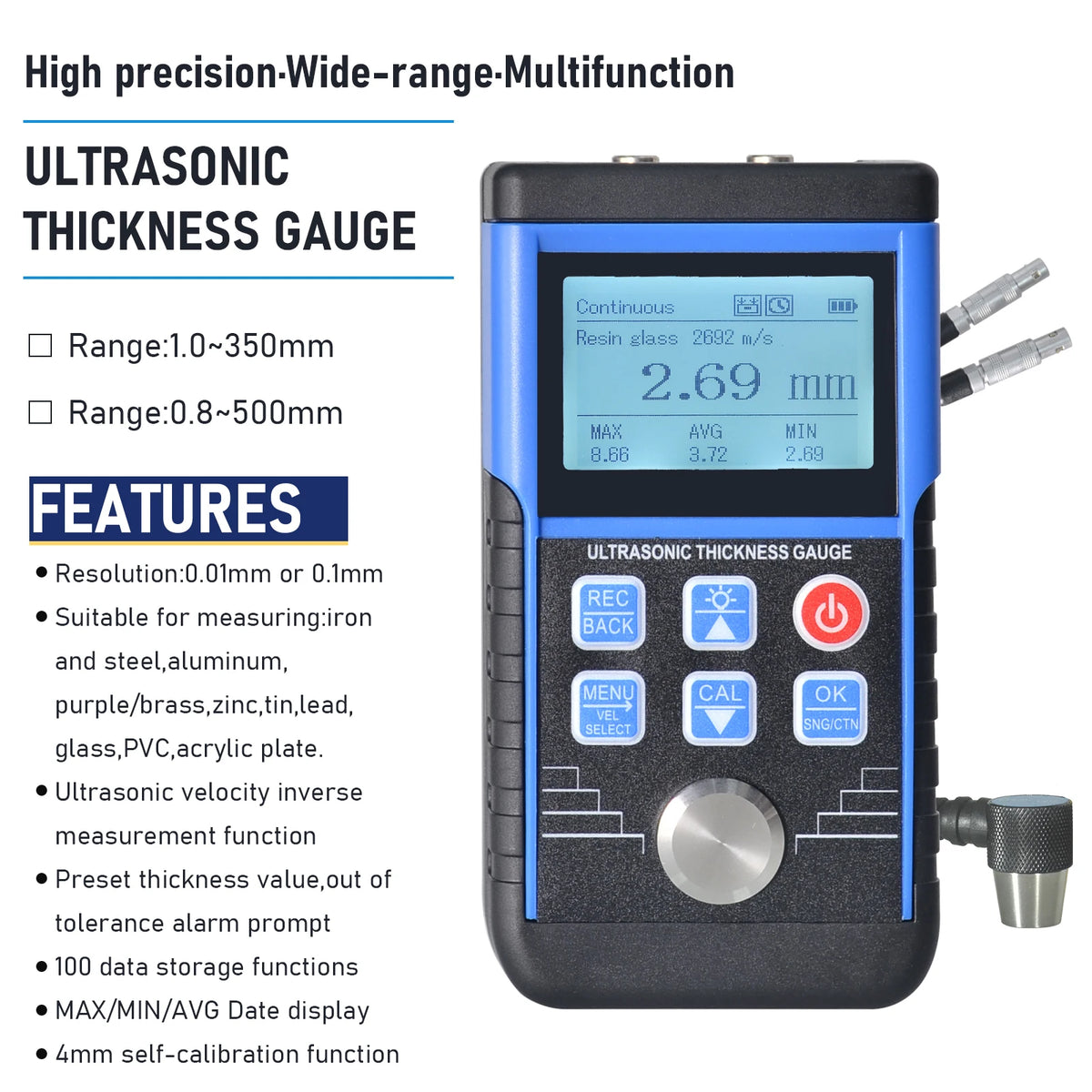Digital Ultrasonic Thickness Gauge Meters Thickness Paint — product view 2