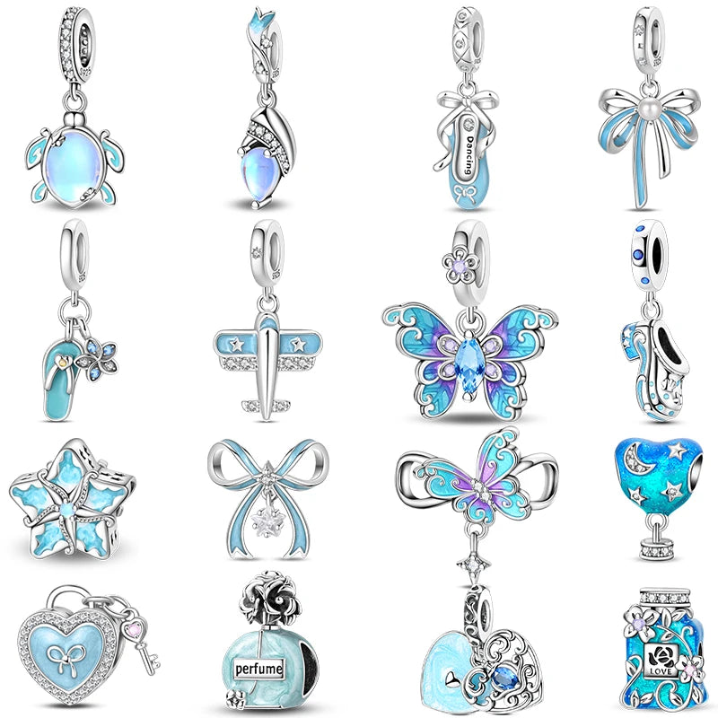 Sterling Silver Blue Purple Butterfly