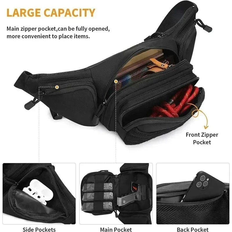 Men Nylon Shoulder Hiking Mobile
