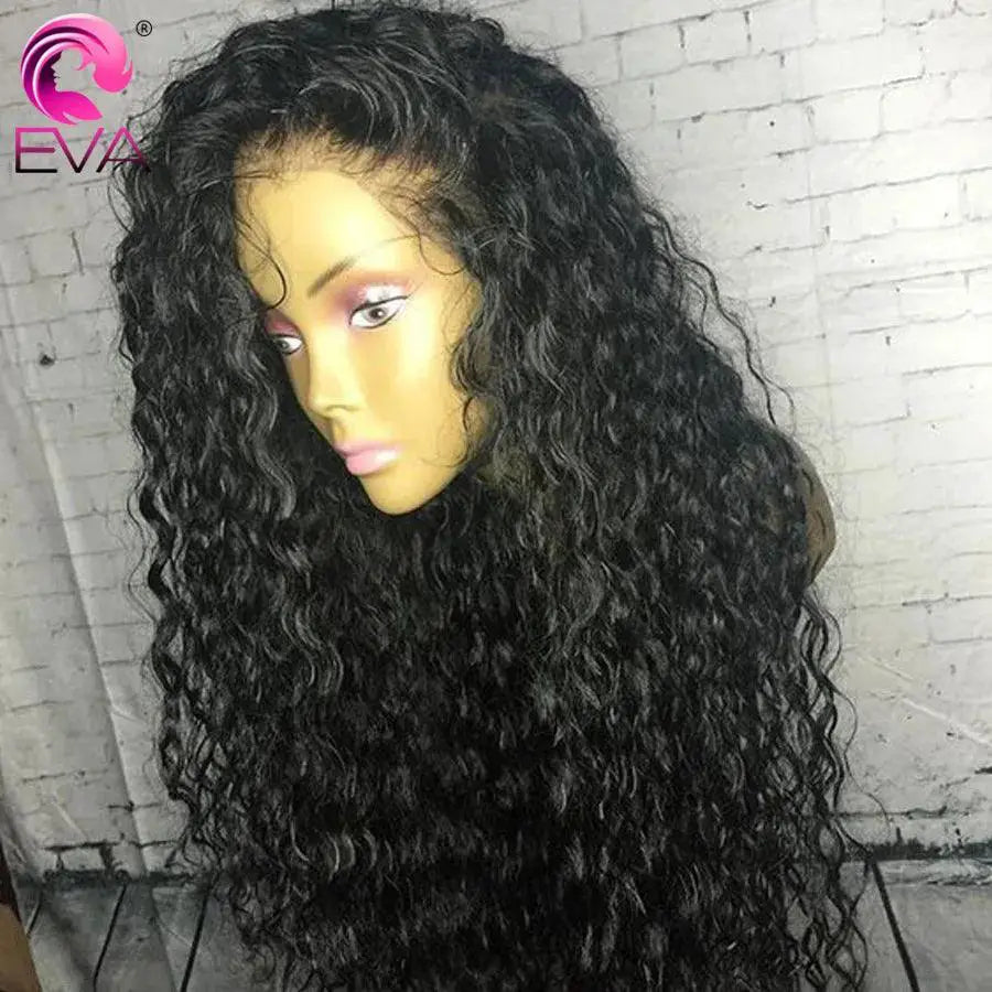 360 Full Lace Curly Human Hair Wig For Women Pre Plucked