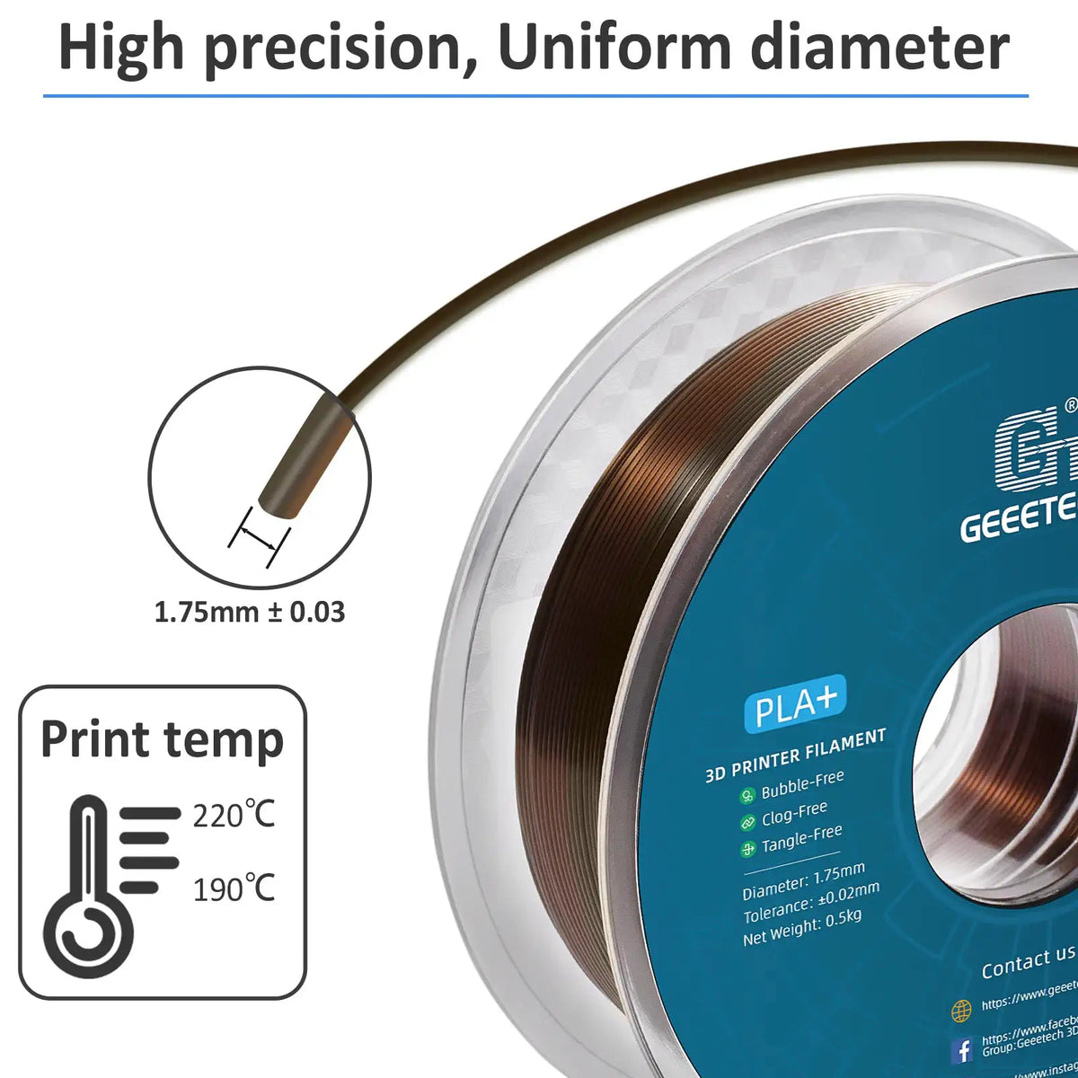 Geeetech Silk PLA Strong Prints — product view 3