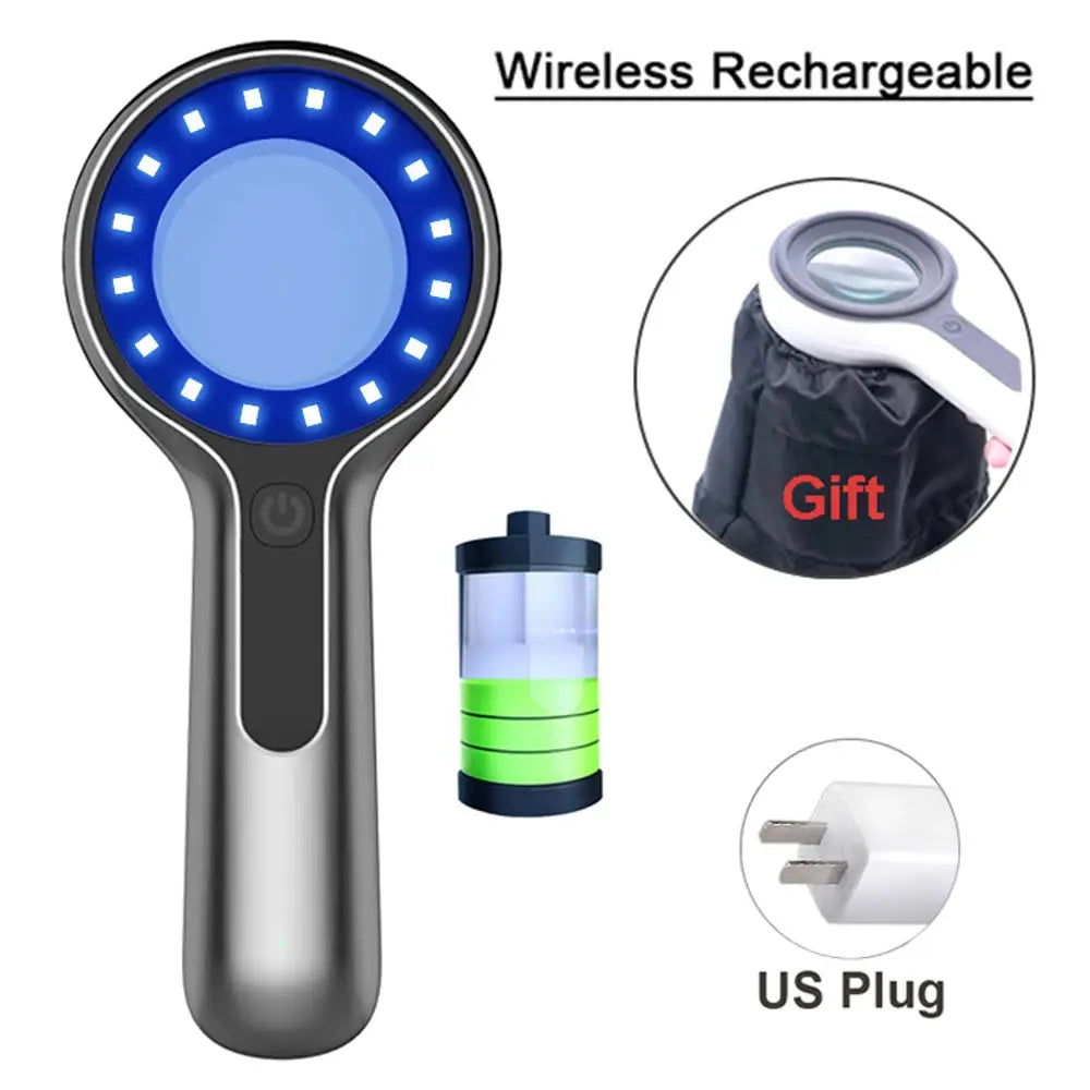 Woods Lamp Skin Analyzer UV Light Magnifying Glass Facial Skin — product view 8